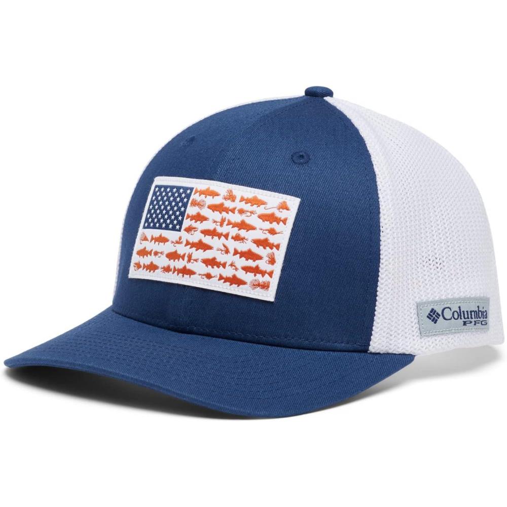 imageColumbia Unisex PFG Fischflagge Mesh Ballkappe Hoch CapCarbonTrout Flag