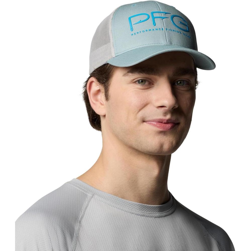 imageColumbia Unisex PFG Fischflagge Mesh Ballkappe Hoch CapCrushed BlueCool Grey