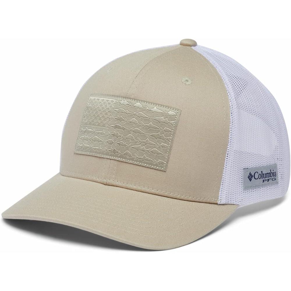 imageColumbia Unisex PFG Fischflagge Mesh Ballkappe Hoch CapFossilWhiteFish Flag