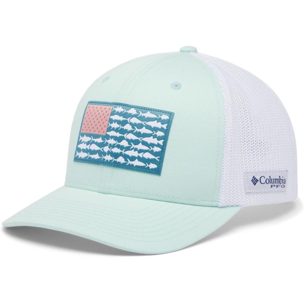 imageColumbia Unisex PFG Fischflagge Mesh Ballkappe Hoch CapIcy MornWhiteUs Fish Flag