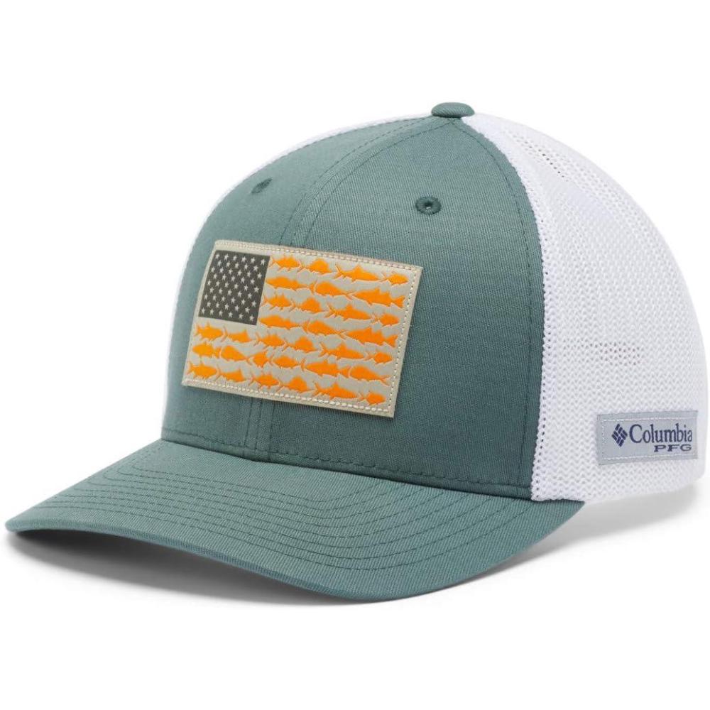 imageColumbia Unisex PFG Fischflagge Mesh Ballkappe Hoch CapPondWhiteUs Fish Flag
