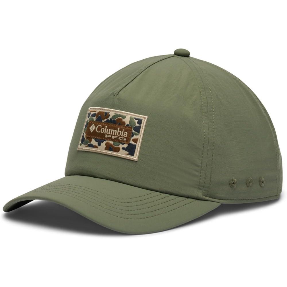 imageColumbia UnisexAdult PFG Lost Waters Snap BackCypressFossilDuck Camo Patch
