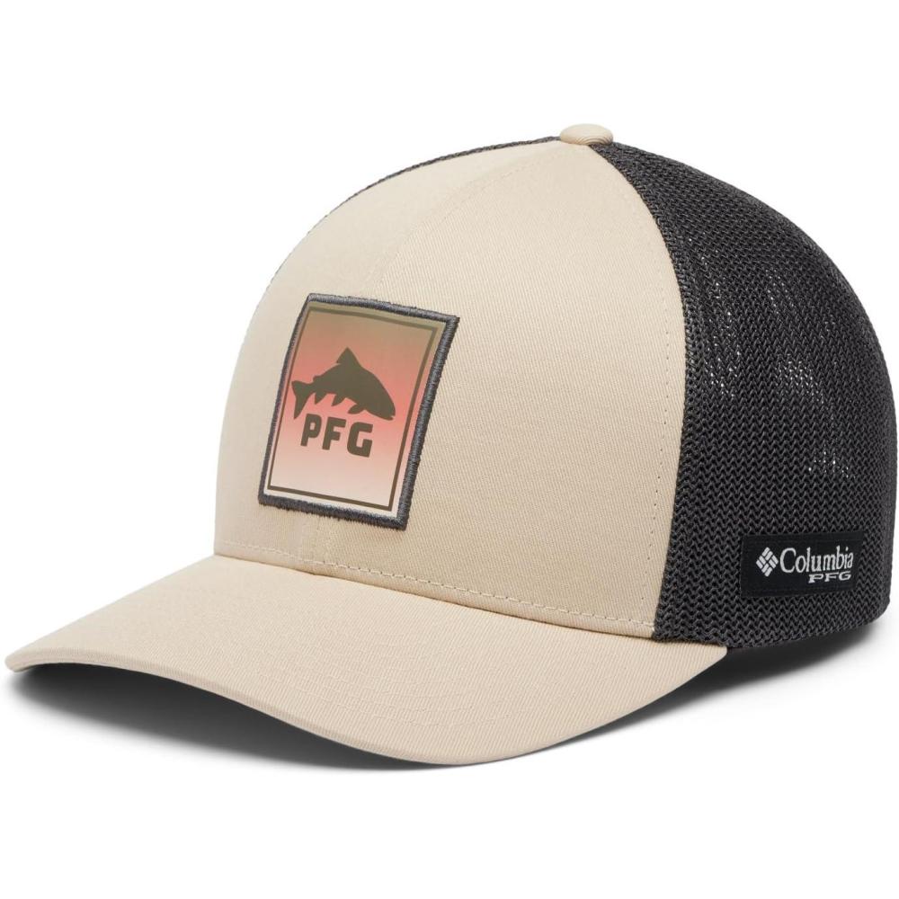 imageColumbia UnisexAdult PFG Patch Mesh Ball CapFossilSharkTrout