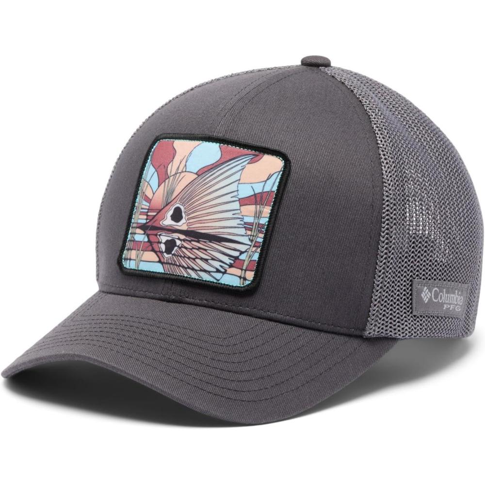 imageColumbia UnisexAdult PFG Patch Mesh Ball CapSharkCity GreyRedfish Shine
