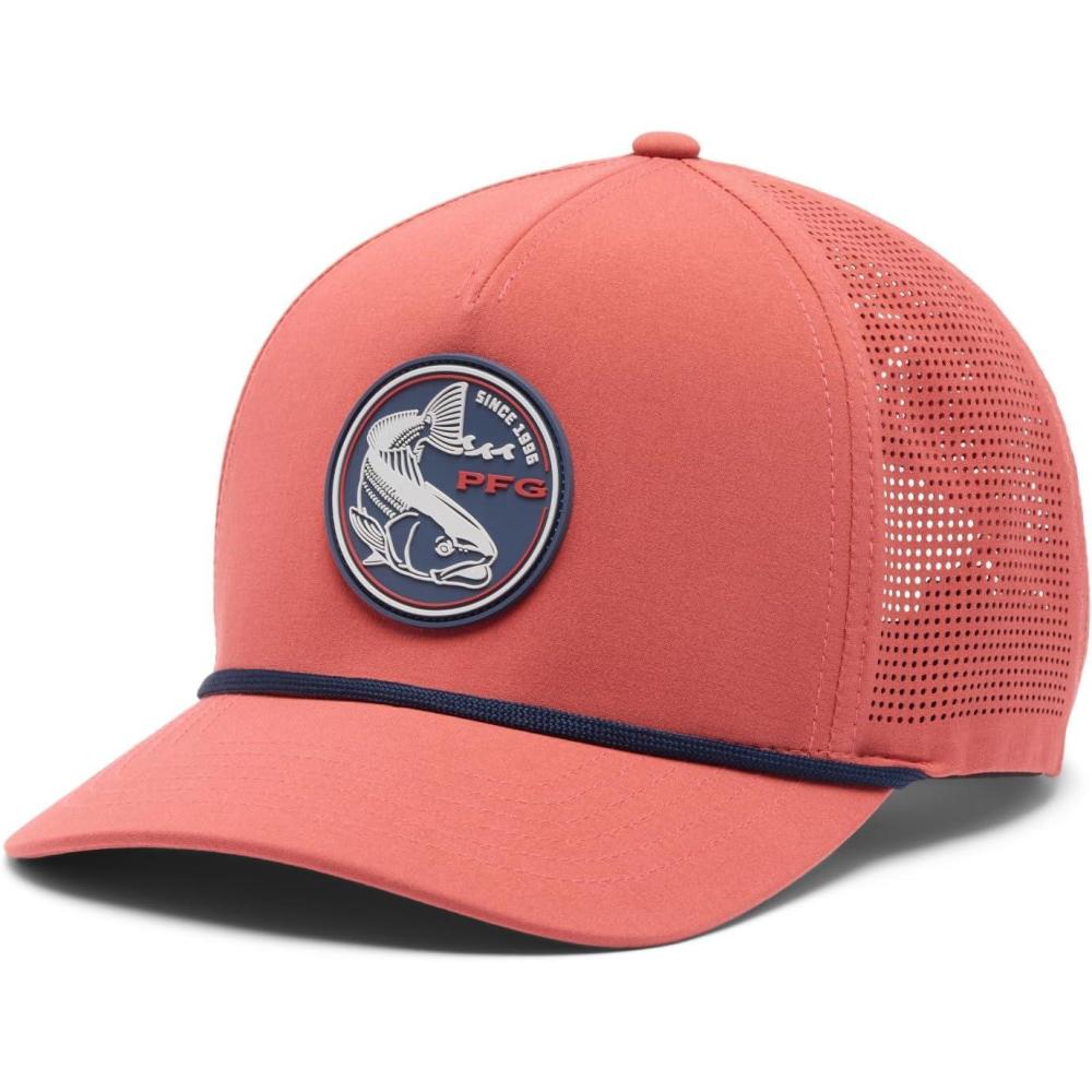 imageColumbia UnisexAdult Tidal Pursuit 3D Stretch Snap BackDusty CrimsonFish Circle Red Fish