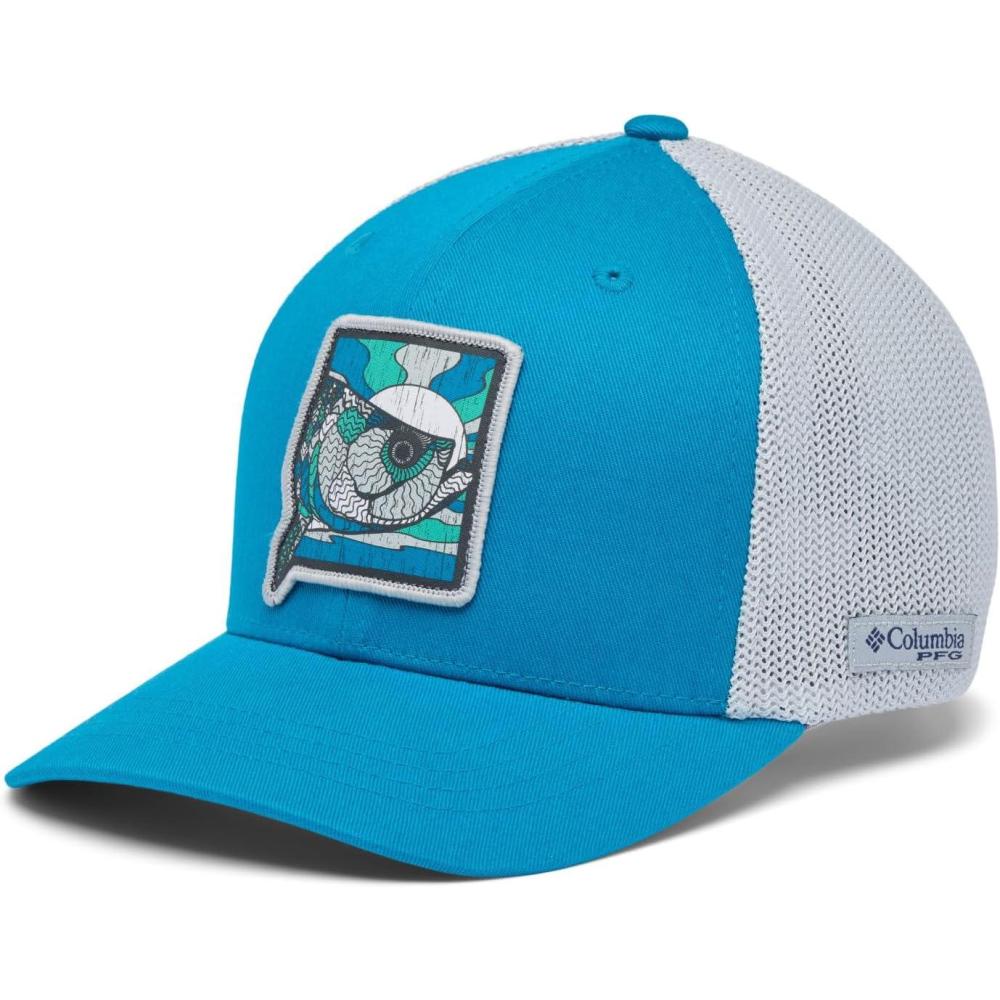 imageColumbia UnisexChild Junior Mesh Ball CapBlue EchoCool GreySunset Fish