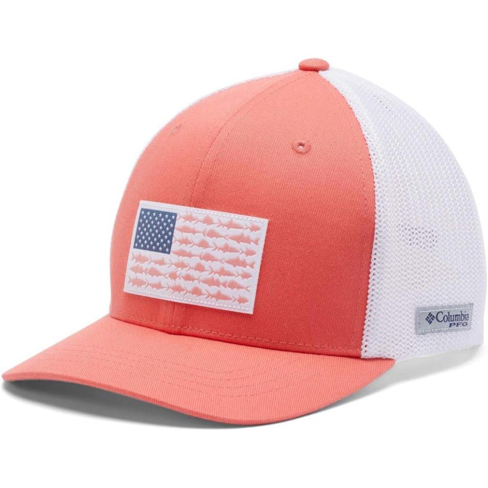imageColumbia UnisexChild Junior Mesh Ball CapSalmonUs Fish Flag