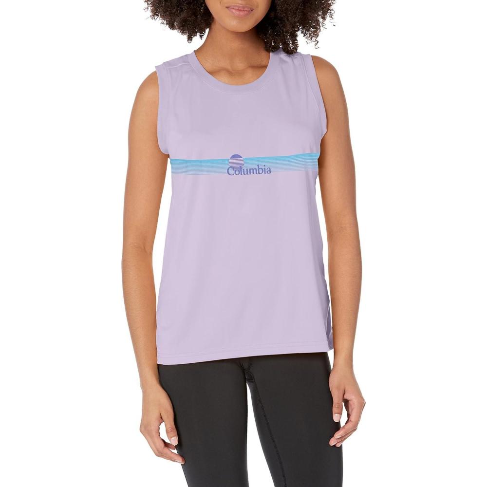 imageColumbia Womens Fork Stream Graphic TankPurple TintInverted Band Graphic