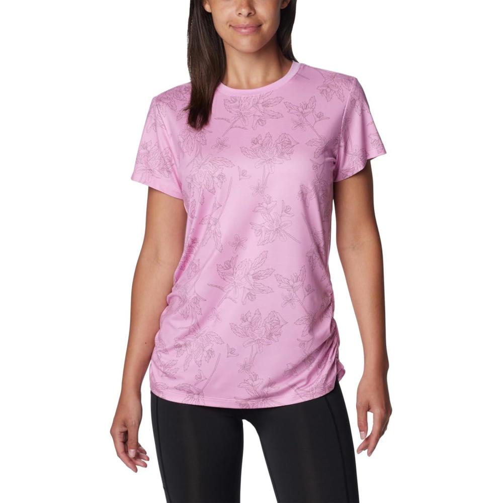imageColumbia Womens Leslie Falls Short SleeveCosmos Tigerlines Tonal