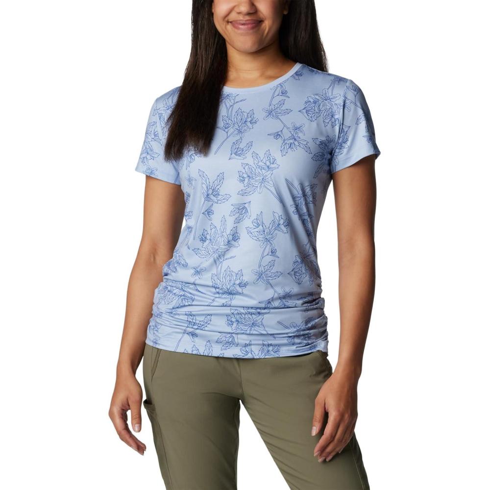 imageColumbia Womens Leslie Falls Short SleeveWhisper Tigerlines Tonal