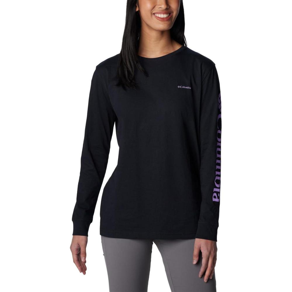 imageColumbia Womens North Cascades Long Sleeve TeeBlack Gumdrop Gem Columbia