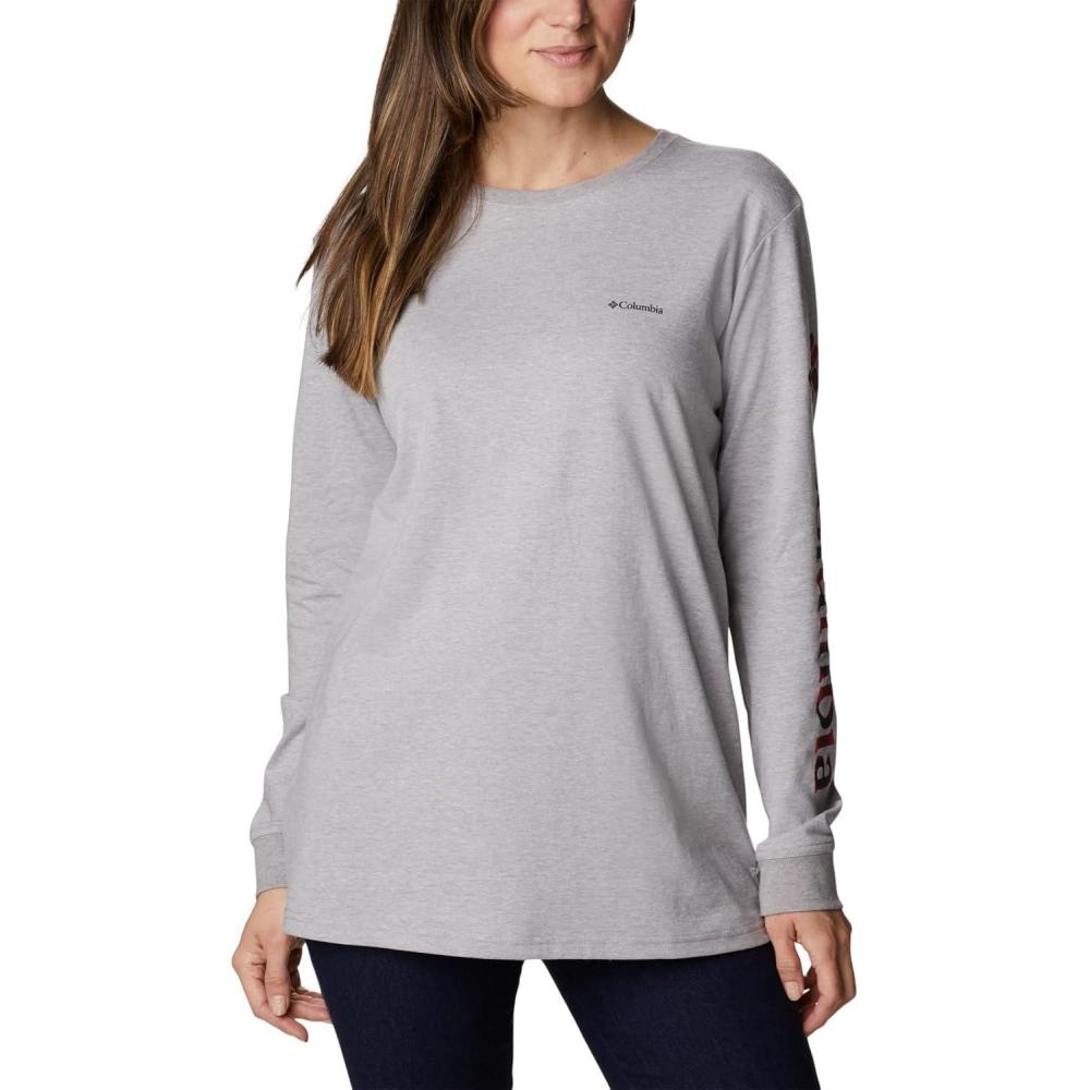 imageColumbia Womens North Cascades Long Sleeve TeeColumbia Grey Hthr Csc Branded Buffalo