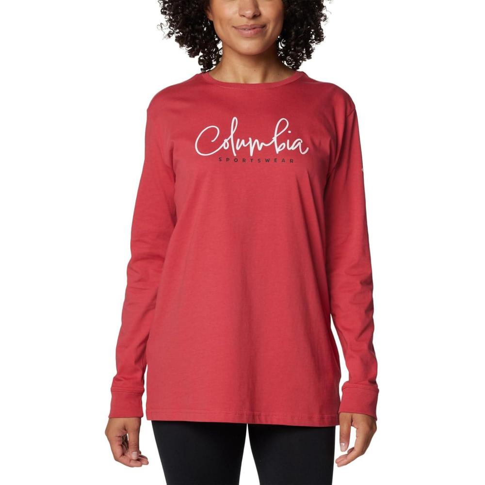 imageColumbia Womens North Cascades Long Sleeve TeeDaredevilCasual Script