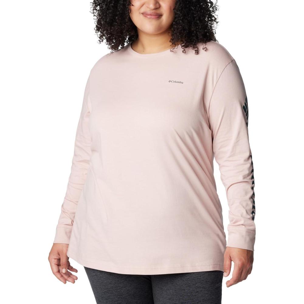 imageColumbia Womens North Cascades Long Sleeve TeeDusty Pink Night Wave Gem Columbia