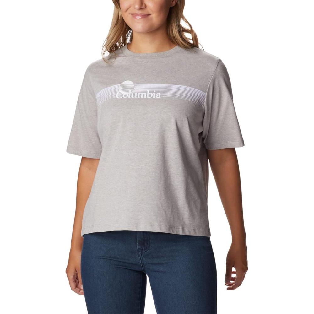 imageColumbia Womens North Cascades Relaxed TeeColumbia Grey HeatherInverted Brand Grx