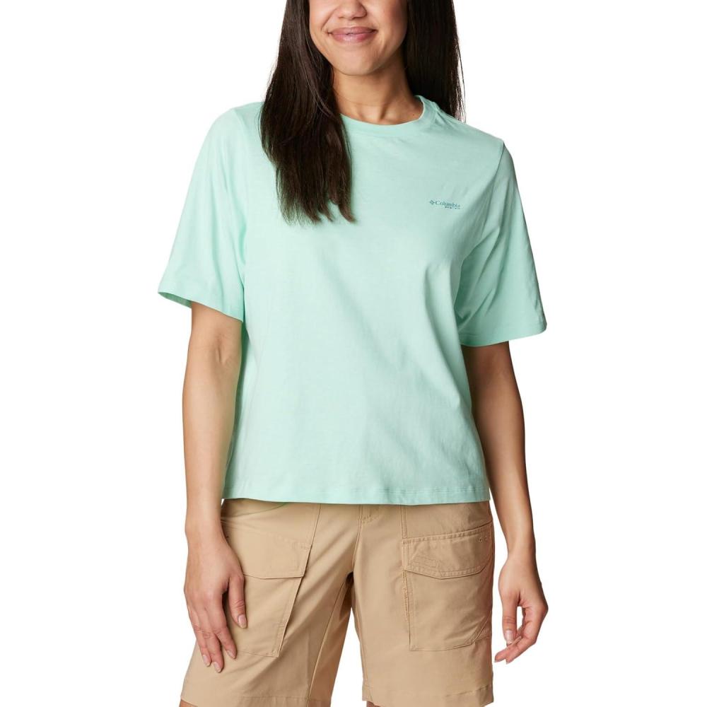 imageColumbia Womens North Cascades Relaxed TeeMint Cay Tranq Teal Fish and Friends