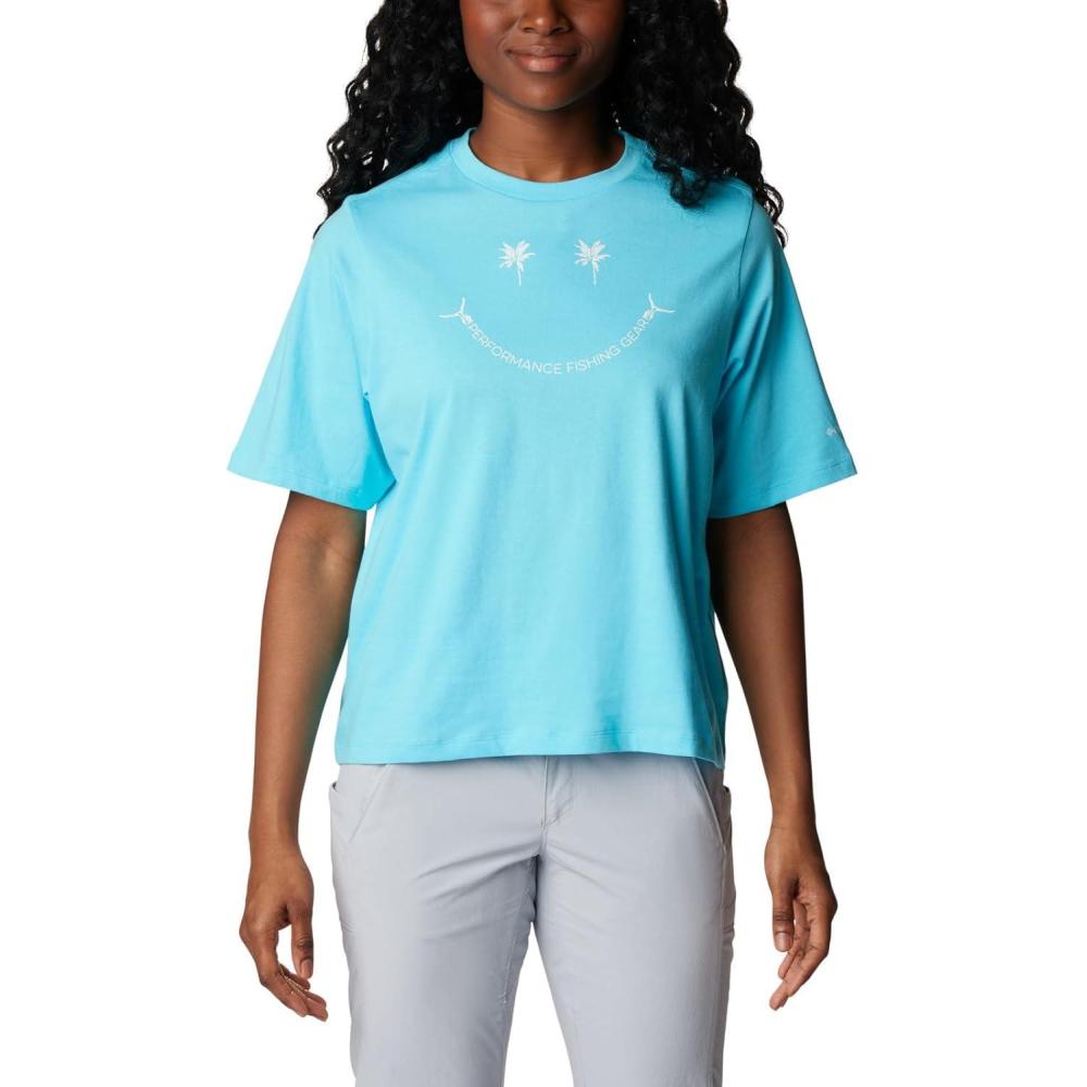 imageColumbia Womens North Cascades Relaxed TeeOpal Blue White Grin