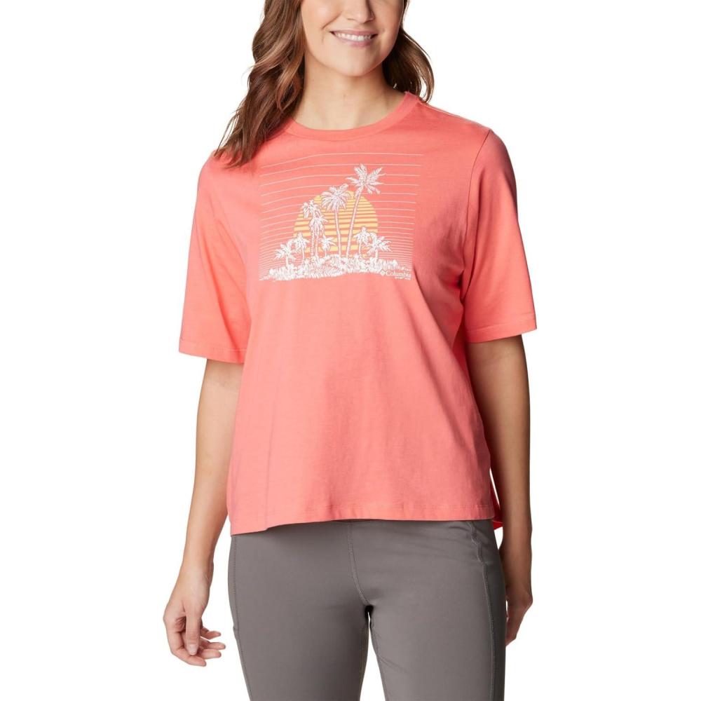 imageColumbia Womens North Cascades Relaxed TeeSalmon Pfg Isle Rise