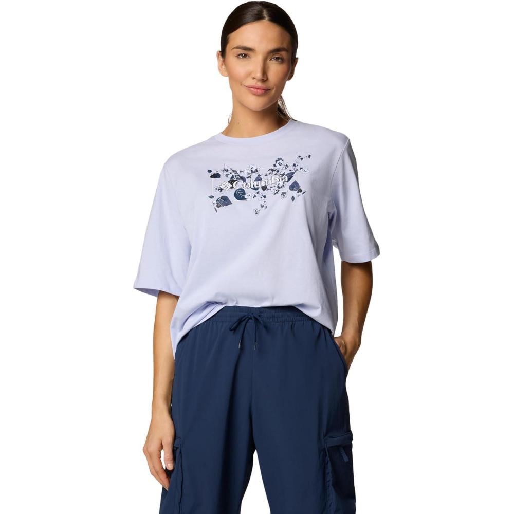 imageColumbia Womens North Cascades Relaxed TeeSnowdriftFloral Emblem