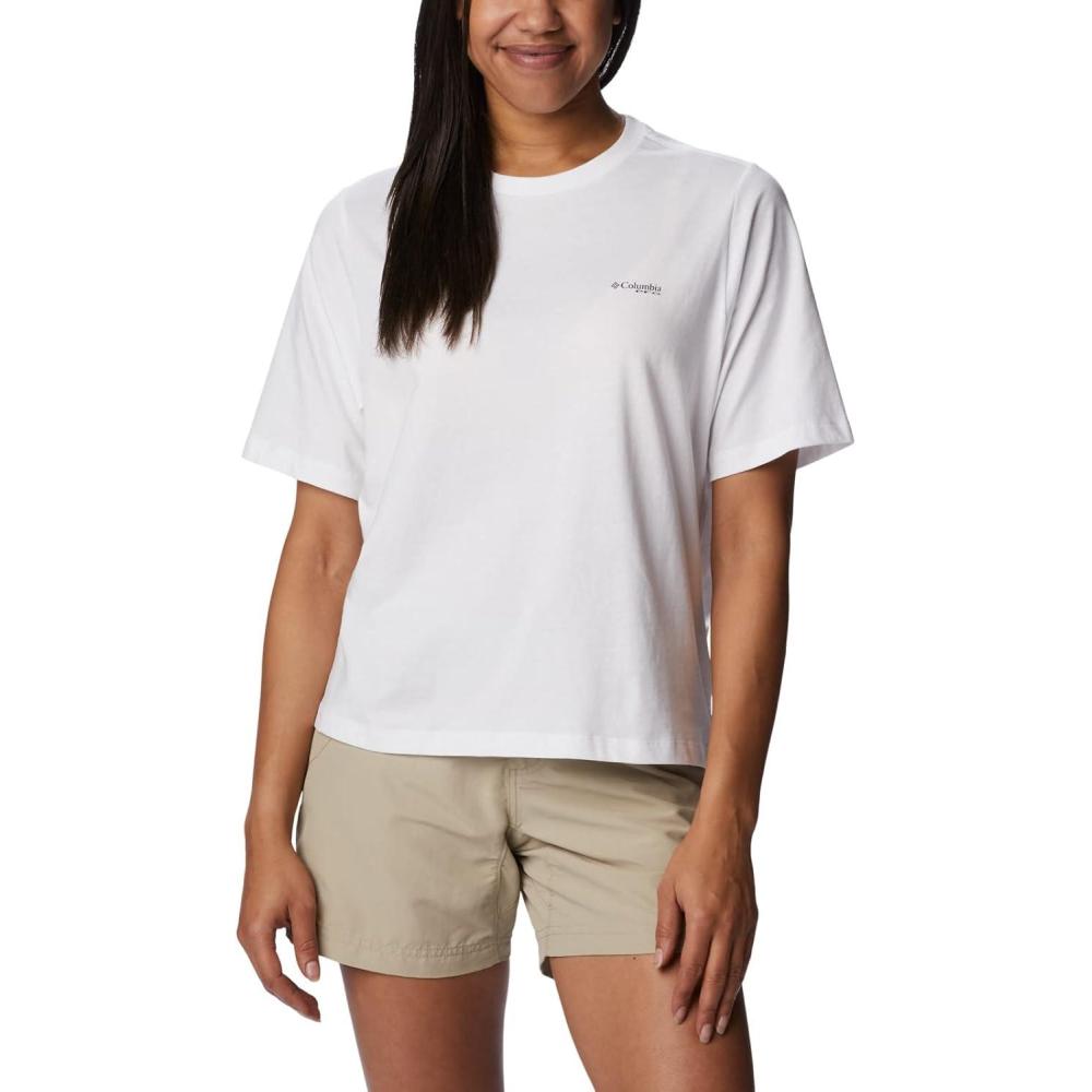 imageColumbia Womens North Cascades Relaxed TeeWhiteFish Friends Flag Graphic