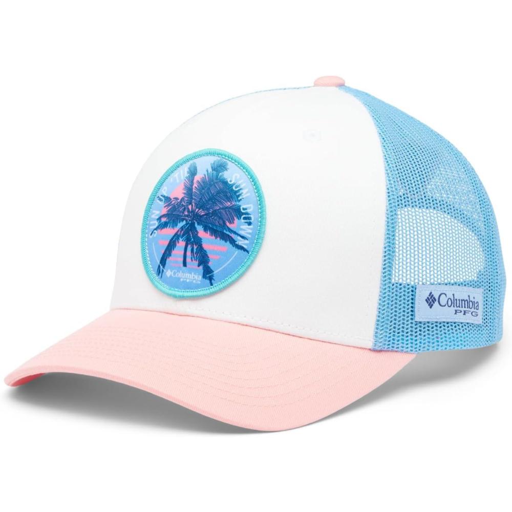 imageColumbia Womens PFG Mesh Ball CapWhiteSorbetWhite CapPfg Palms