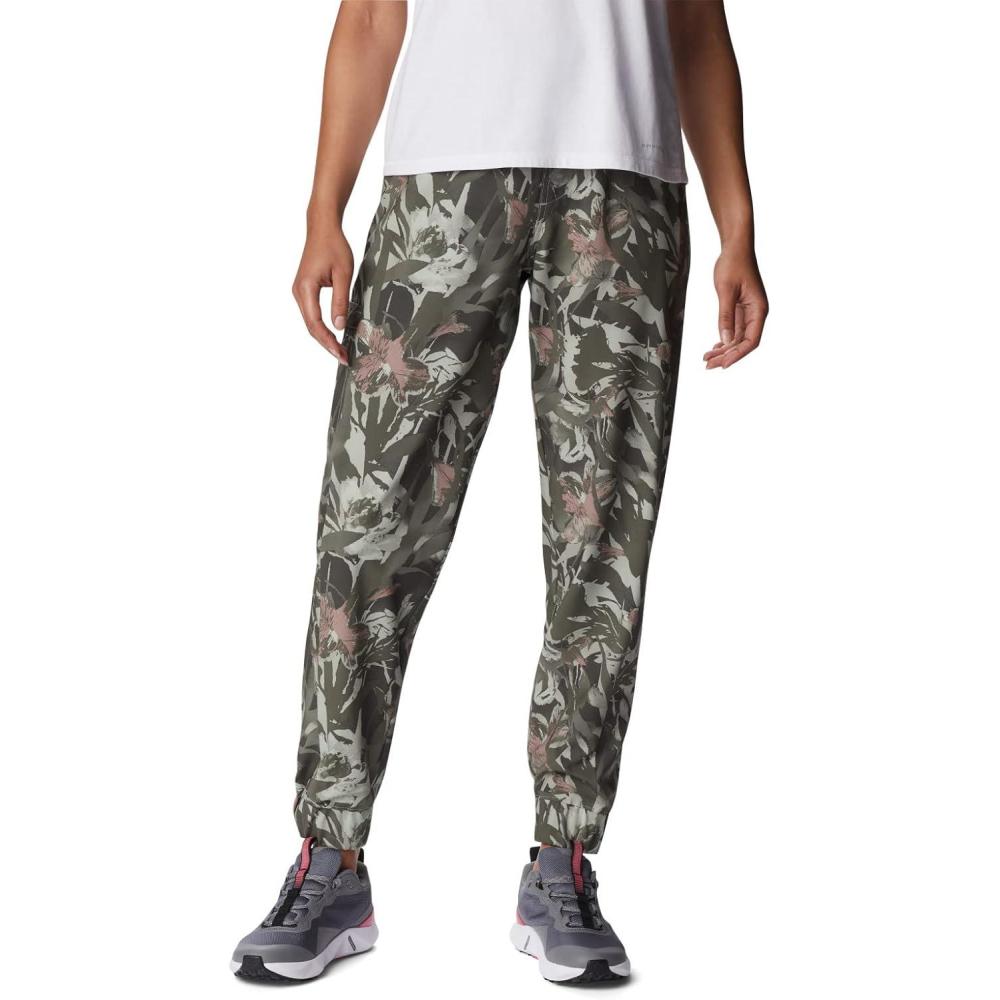 imageColumbia Womens Pleasant Creek Jogger Safari Typhoon BloomsStone GreenFloriculture