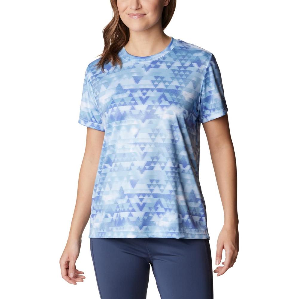 imageColumbia Womens Standard Fork Stream Short Sleeve TeePurple LotusDistant Peaks