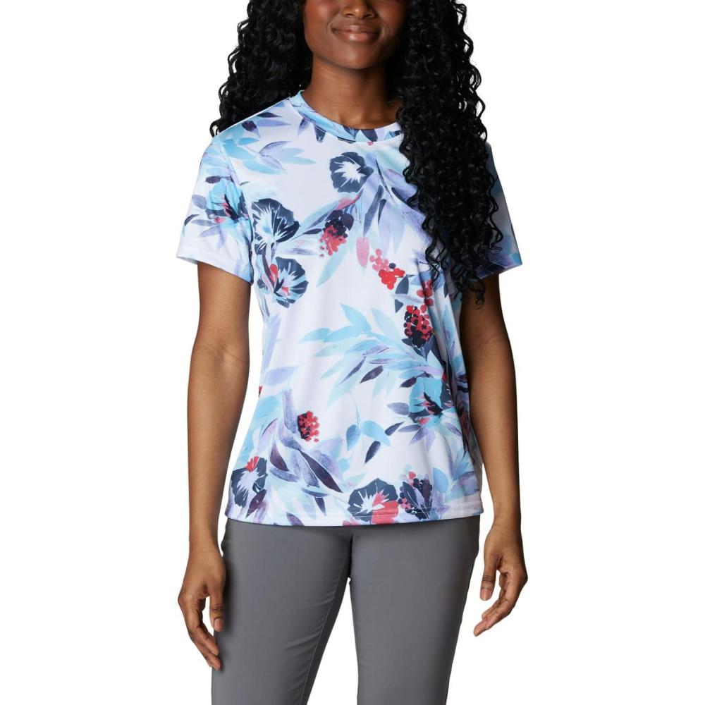 imageColumbia Womens Standard Fork Stream Short Sleeve TeeVista BlueWisterian