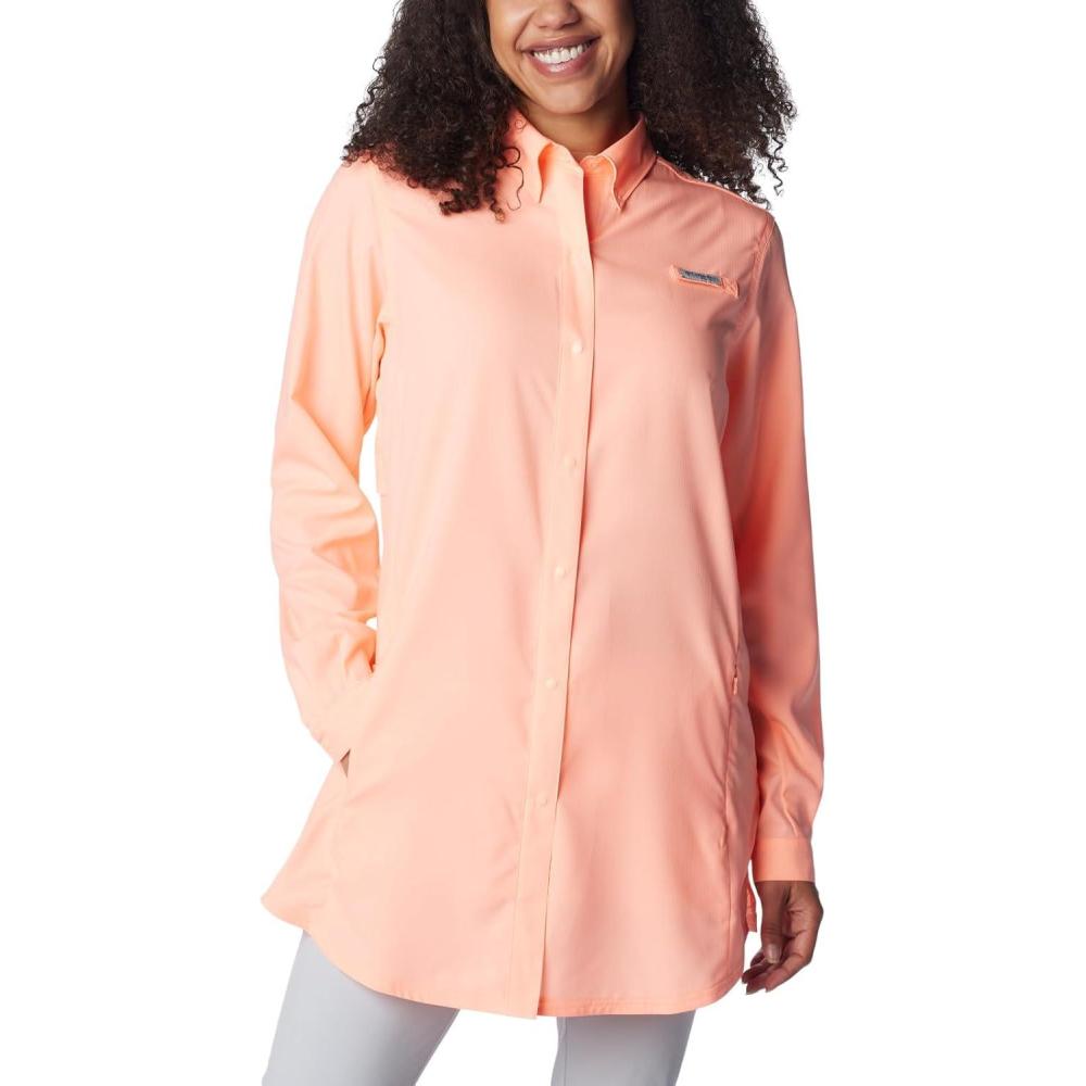imageColumbia Womens Tamiami Long Sleeve TunicTiki Pink