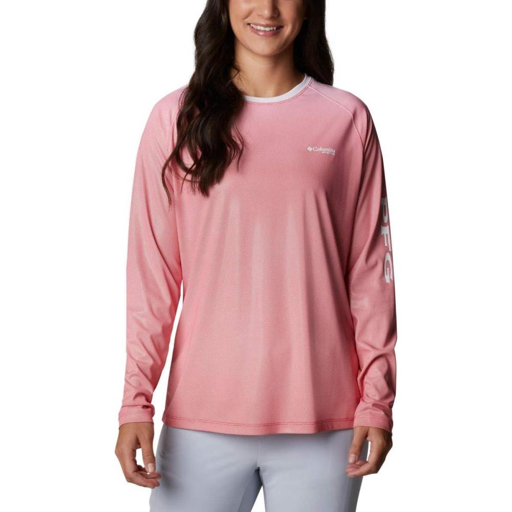 imageColumbia Womens Tidal Deflector Long SleeveRed Lily Gradient