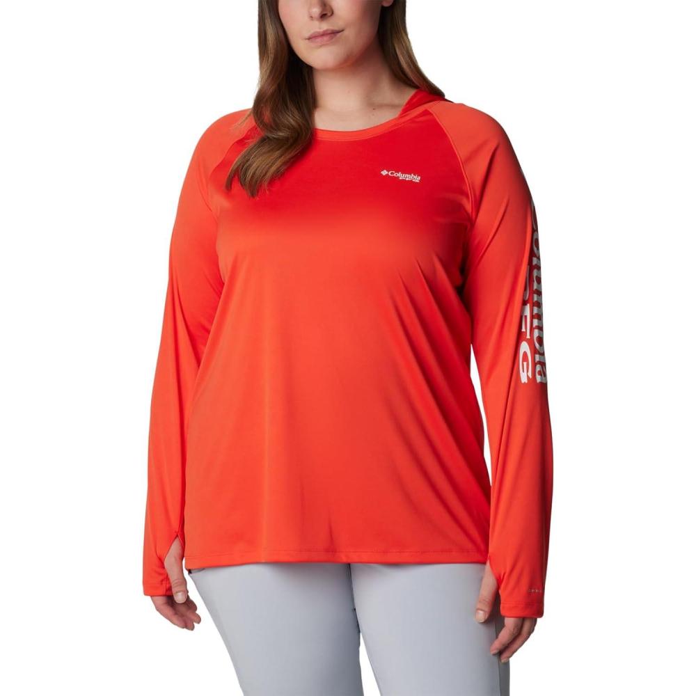imageColumbia Womens Tidal Tee HoodieBright PoppyWhite Logo