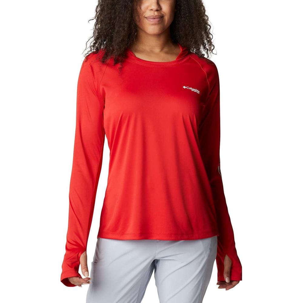 imageColumbia Womens Tidal Tee HoodieRed SparkWhite Logo
