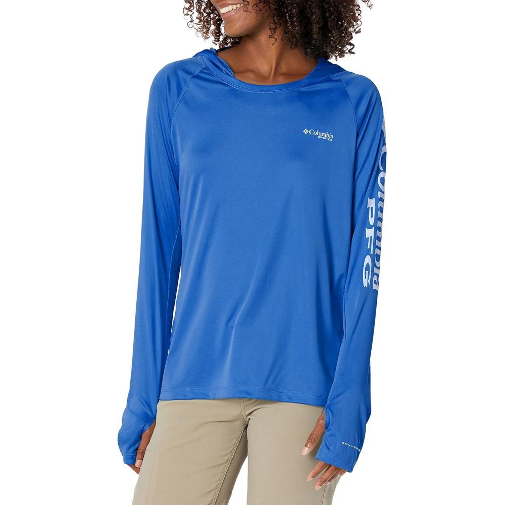 imageColumbia Womens Tidal Tee HoodieTanzaniteWhite Logo