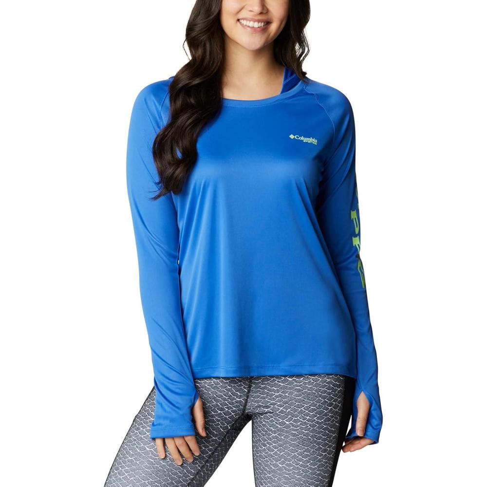 imageColumbia Womens Tidal Tee HoodieVivid BlueLime Glow