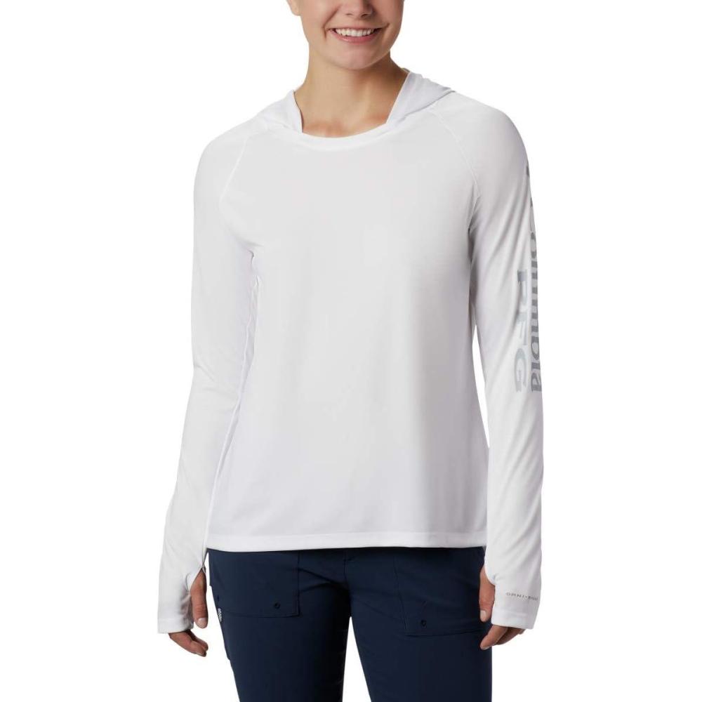 imageColumbia Womens Tidal Tee HoodieWhiteCirrus Grey Logo