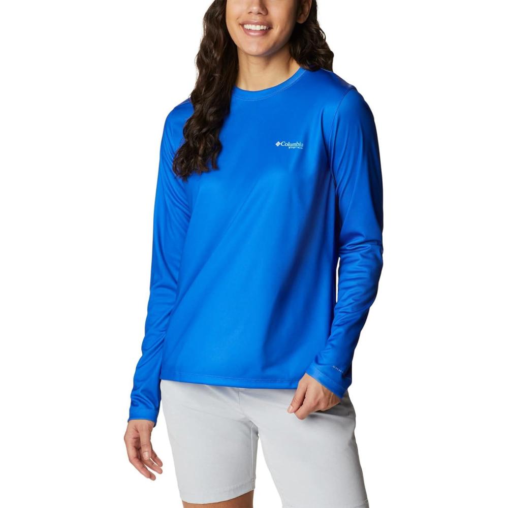 imageColumbia Womens Tidal Tee PFG Fish Flag LsTidal Tee PFG Fish Flag Long SleeveBlue MacawGulf Stream Gradient