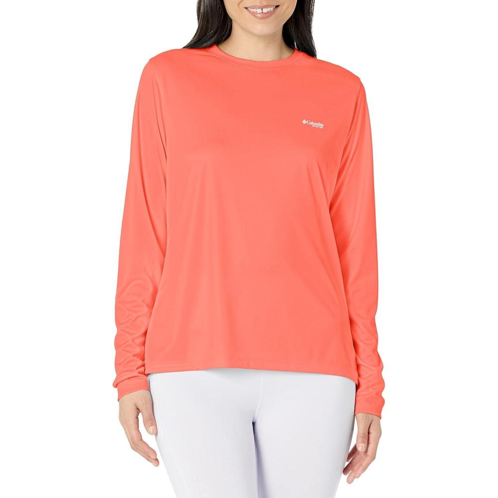 imageColumbia Womens Tidal Tee PFG Fish Flag LsTidal Tee PFG Fish Flag Long SleeveCorangeFish and Friends Flag