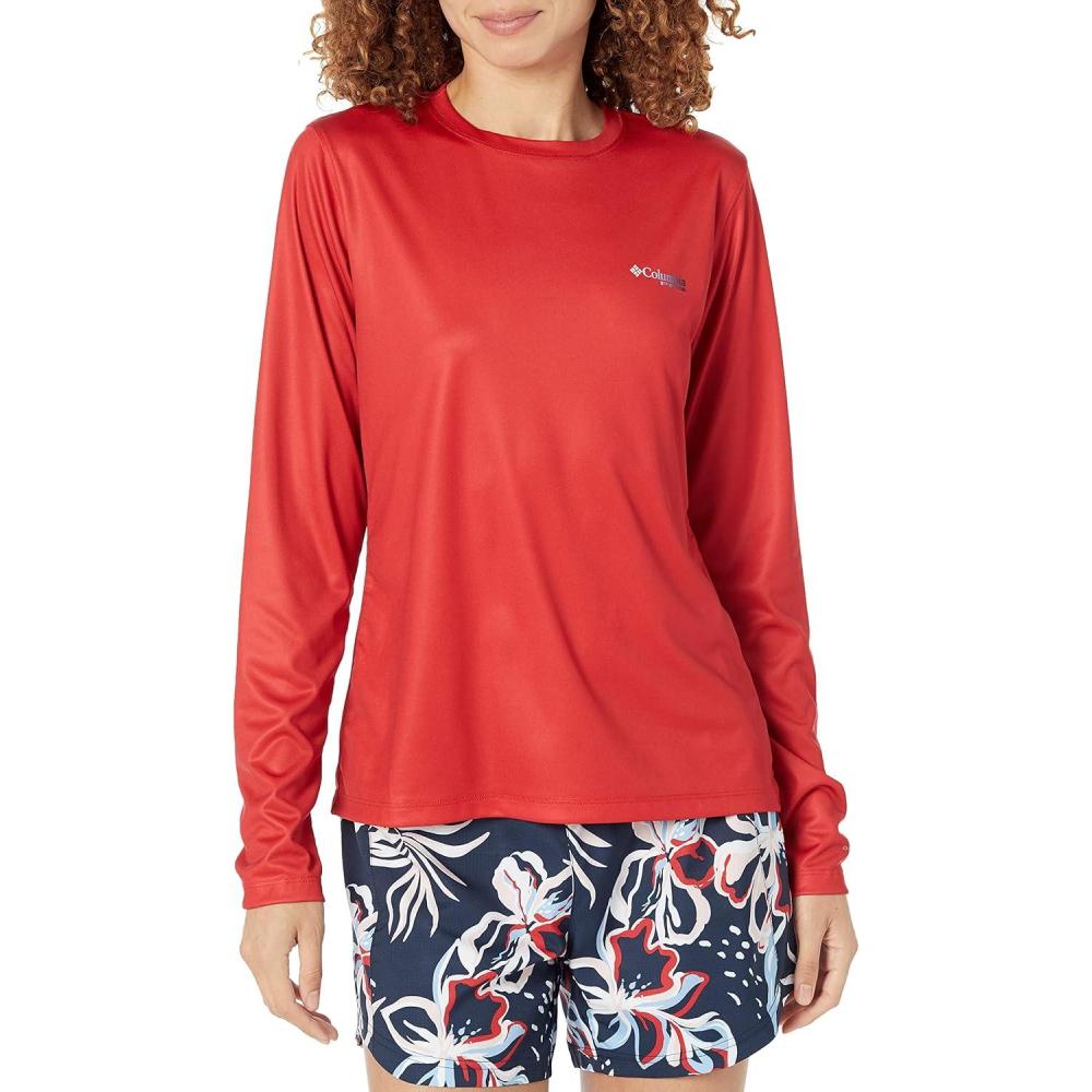 imageColumbia Womens Tidal Tee PFG Fish Flag LsTidal Tee PFG Fish Flag Long SleeveRed SparkFish Flag Ombre