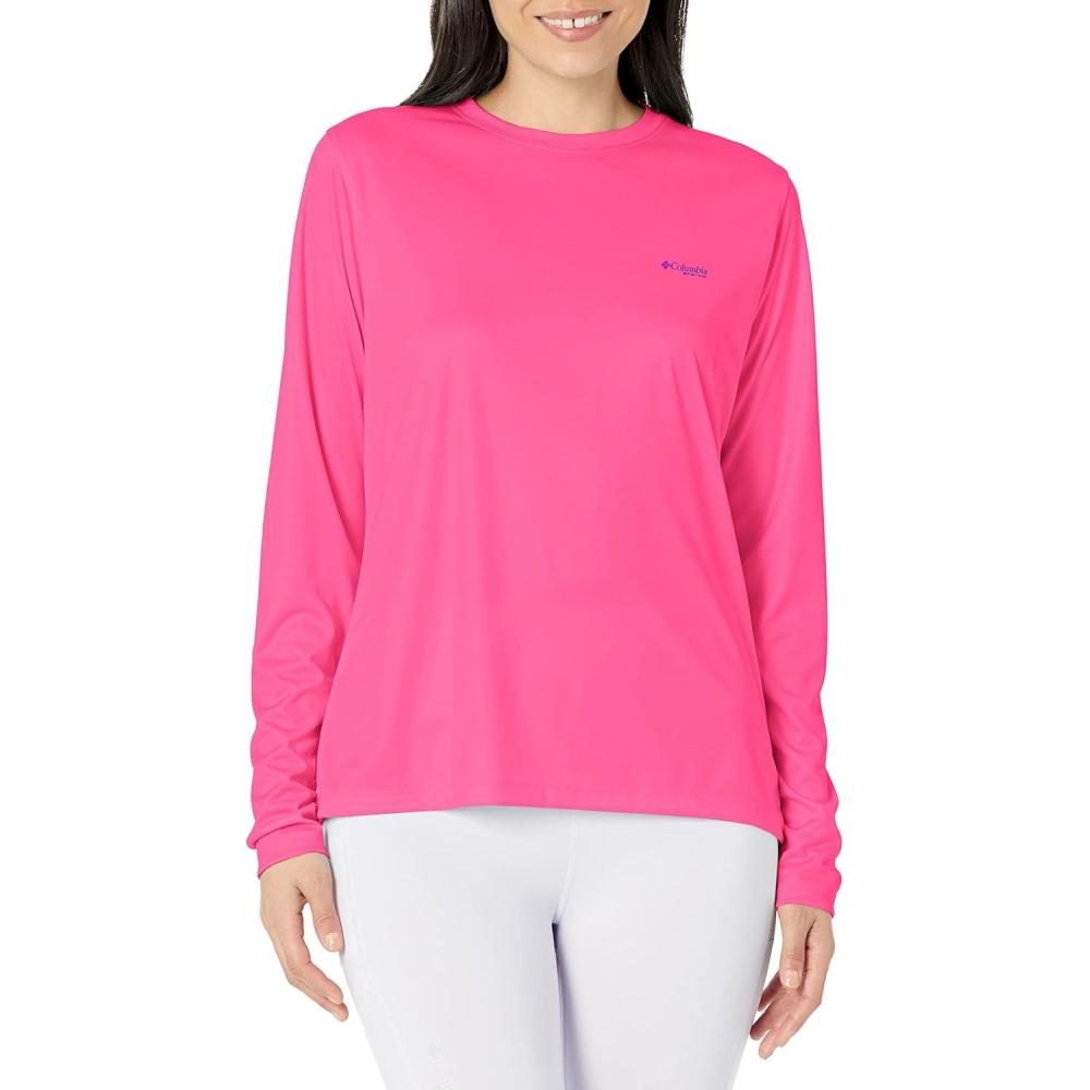 imageColumbia Womens Tidal Tee PFG Fish Flag LsTidal Tee PFG Fish Flag Long SleeveUltra PinkFish and Friends Flag