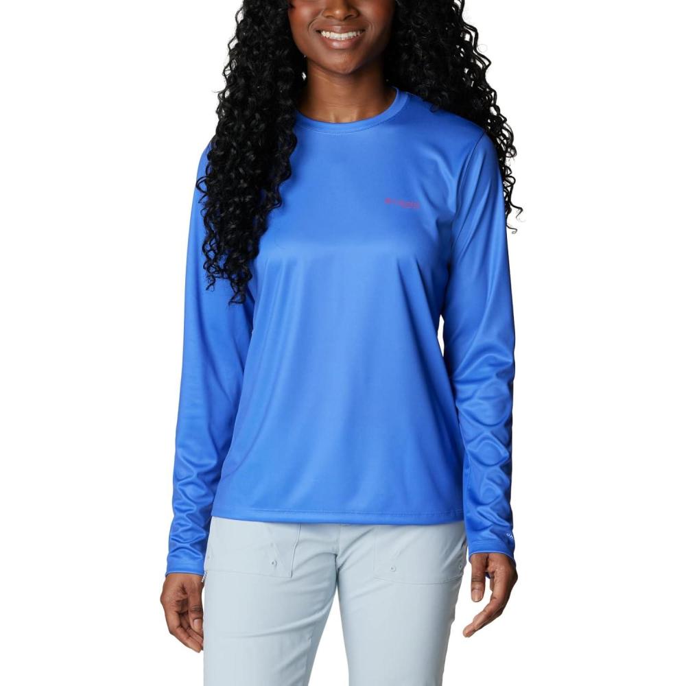 imageColumbia Womens Tidal Tee PFG Fish Flag LsTidal Tee PFG Fish Flag Long SleeveViolet SeaFish and Friends Flag Ombre