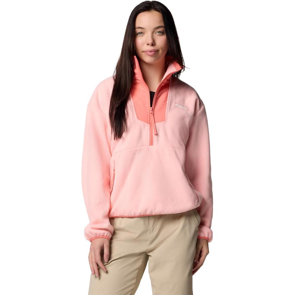 imageColumbia womens Sequoia Grove Half Zip FleecePink SandAlpenglow