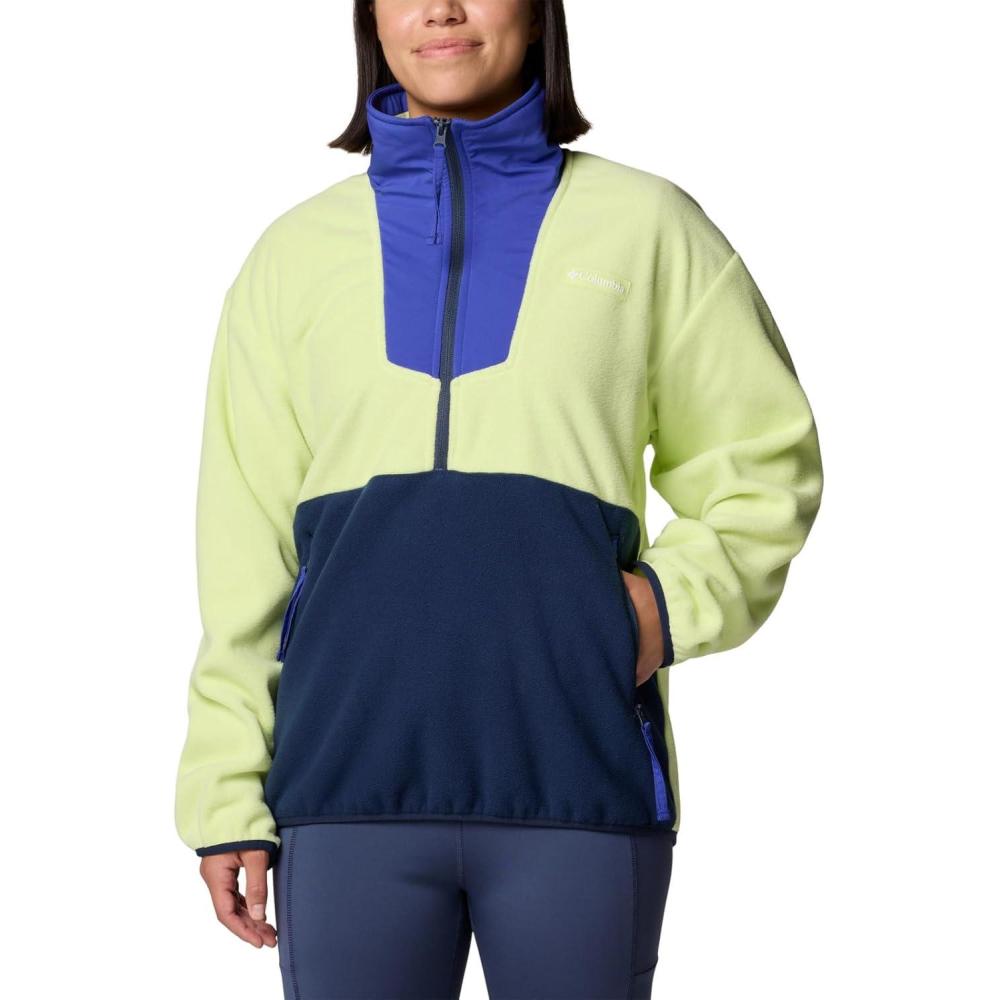 imageColumbia womens Sequoia Grove Half Zip FleeceSpring YellowClematis BlueCollegiate Navy