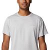 Columbia Mens Alpine Chill Zero Short Sleeve Crew(White Heather)