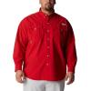 Columbia Mens Bahama Ii Long Sleeve Shirt(Red Spark)