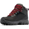 Columbia Men’s Newton Ridge Plus II Waterproof Hiking Boots(Black  Mountain Red)