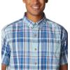 Columbia Men’s Rapid Rivers II Short Sleeve Shirt(Bright Indigo Multi Plaid)