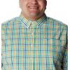 Columbia Men’s Rapid Rivers II Short Sleeve Shirt(Deep Marine Everyday Gingham)