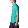 Columbia Men’s Rapid Rivers II Short Sleeve Shirt(Electric Turquoise Grid)