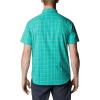 Columbia Men’s Rapid Rivers II Short Sleeve Shirt(Electric Turquoise Grid)