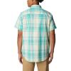 Columbia Men’s Rapid Rivers II Short Sleeve Shirt(Ice Green Multi Plaid)